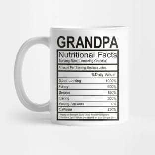 Grandpa Nutritional Facts Mug